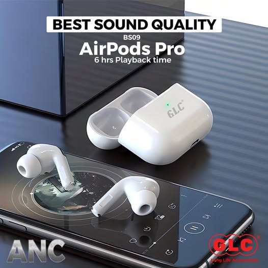 AirPods Pro BSO9 Stereo Earbuds | ANC Technology | 6-Hour Battery Life | White