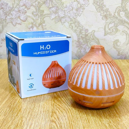 H₂O Ultrasonic Aroma Humidifier with 7-Color LED Lights – Quiet Air Humidifier & Night Light for Home, Office, and Bedroom