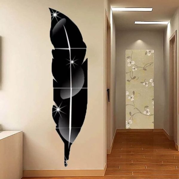 3D Acrylic Leaf Mirror Wall Decor – Modern Reflective Art for Home & Office