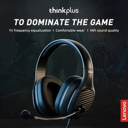 Lenovo ThinkPlus G40-A Pro Wired Headphones with Mic – High-Quality Sound (Random Color)