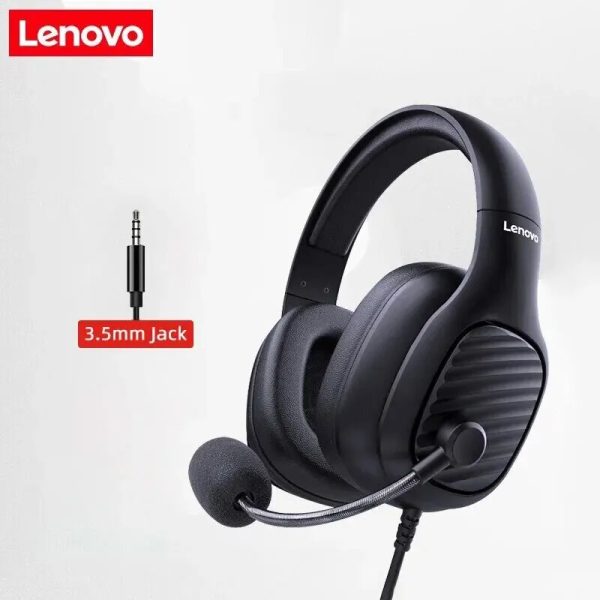 Lenovo ThinkPlus G40-A Pro Wired Headphones with Mic – High-Quality Sound (Random Color)